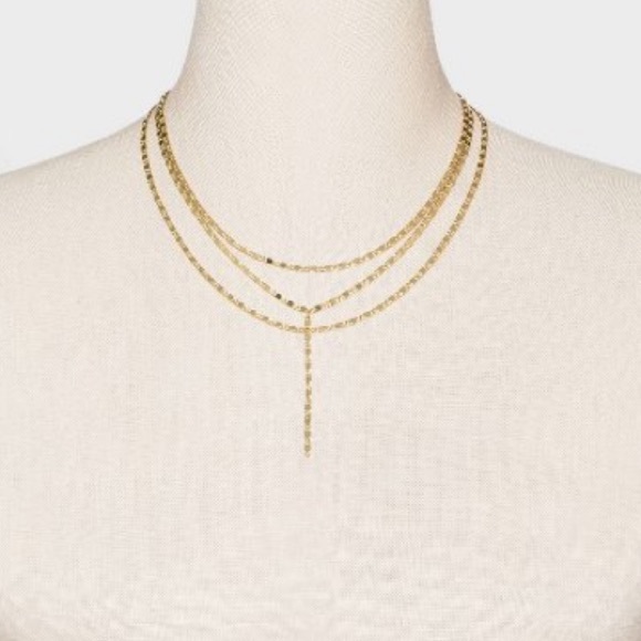 BaubleBar Jewelry - SUGARFIX by BaubleBar Layered Y-Chain Necklace - Gold
